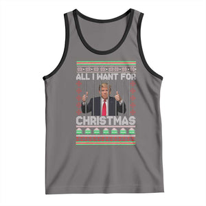 Funny Christmas Trump Prison Tank Top All I Want For Xmas Is Subtle FDT TS10 Deep Heather Black Print Your Wear