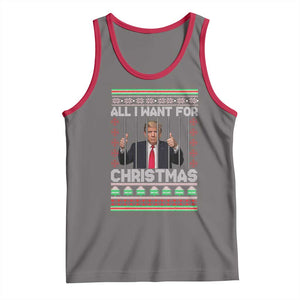 Funny Christmas Trump Prison Tank Top All I Want For Xmas Is Subtle FDT TS10 Deep Heather Red Print Your Wear