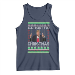 Funny Christmas Trump Prison Tank Top All I Want For Xmas Is Subtle FDT TS10 Navy Print Your Wear