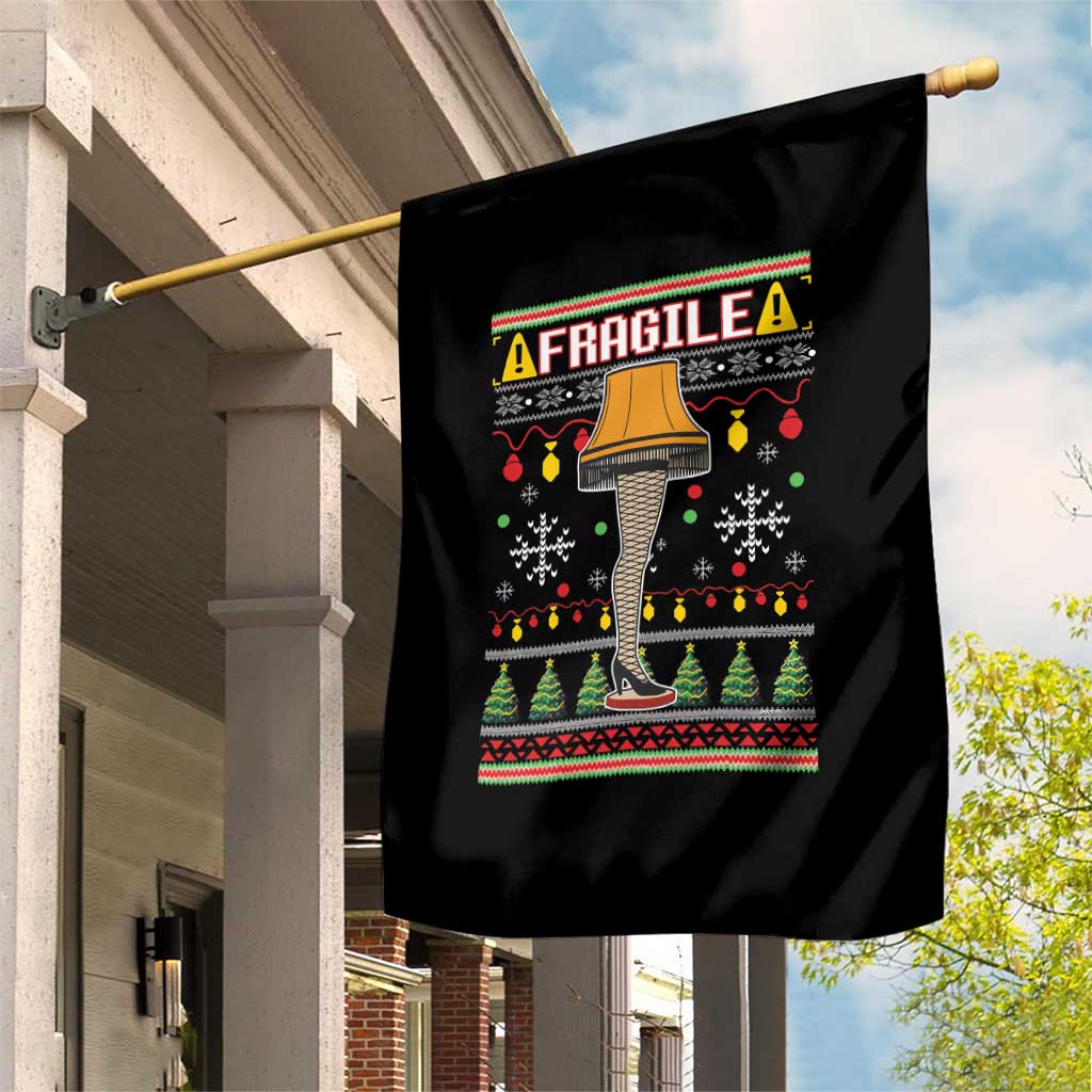 Leg Lamp Ugly Christmas Garden Flag Funny Xmas Movie Fragile TS10 Print Your Wear