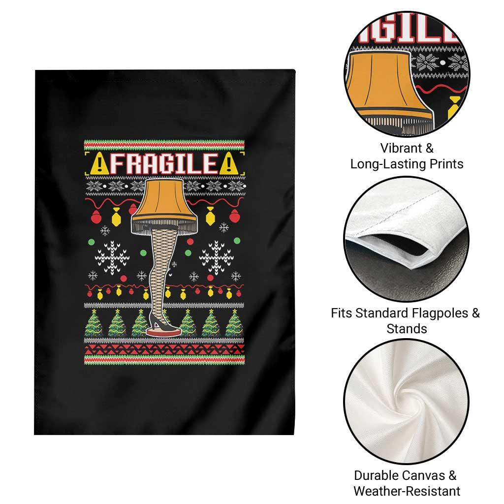 Leg Lamp Ugly Christmas Garden Flag Funny Xmas Movie Fragile TS10 Print Your Wear