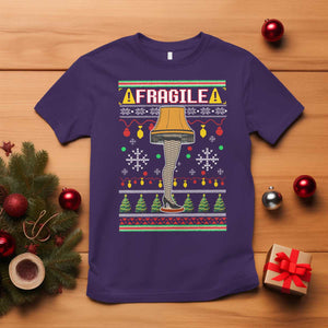 Leg Lamp Ugly Christmas T Shirt Funny Xmas Movie Fragile TS10 Purple Print Your Wear