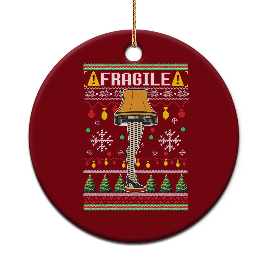 Leg Lamp Ugly Christmas Ceramic Ornament Funny Xmas Movie Fragile TS10 1pc Red Print Your Wear