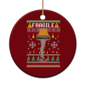 Leg Lamp Ugly Christmas Ceramic Ornament Funny Xmas Movie Fragile TS10 1pc Red Print Your Wear
