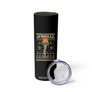 Leg Lamp Ugly Christmas Skinny Tumbler Funny Xmas Movie Fragile TS10 Print Your Wear