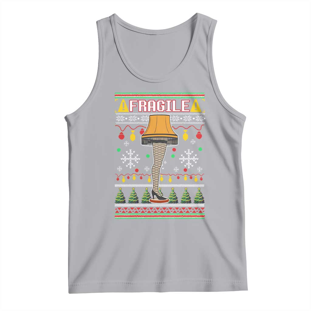 Leg Lamp Ugly Christmas Tank Top Funny Xmas Movie Fragile TS10 Athletic Heather Print Your Wear