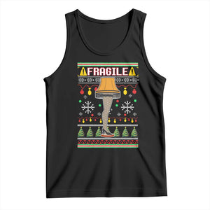 Leg Lamp Ugly Christmas Tank Top Funny Xmas Movie Fragile TS10 Black Print Your Wear
