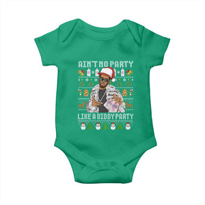 Funny Christmas Diddy Baby Onesie Aint No Party Like A Diddy Party Baby Oil Ugly Xmas TS10 Irish Green Print Your Wear