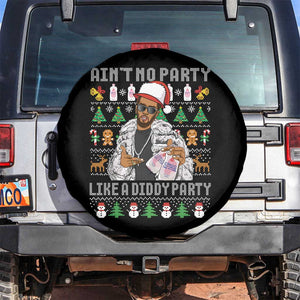 Funny Christmas Diddy Spare Tire Cover Aint No Party Like A Diddy Party Baby Oil Ugly Xmas TS10 No hole Black Print Your Wear
