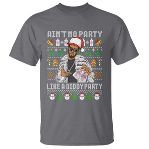 Funny Christmas Diddy T Shirt Aint No Party Like A Diddy Party Baby Oil Ugly Xmas TS10 Charcoal Print Your Wear