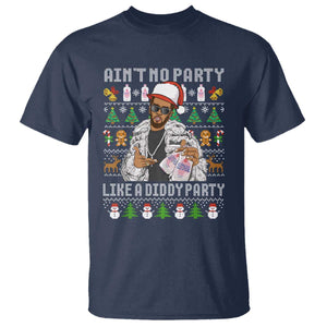 Funny Christmas Diddy T Shirt Aint No Party Like A Diddy Party Baby Oil Ugly Xmas TS10 Navy Print Your Wear