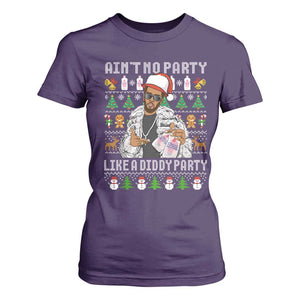 Funny Christmas Diddy T Shirt For Women Aint No Party Like A Diddy Party Baby Oil Ugly Xmas TS10 Purple Print Your Wear