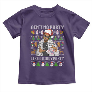Funny Christmas Diddy Toddler T Shirt Aint No Party Like A Diddy Party Baby Oil Ugly Xmas TS10 Purple Print Your Wear