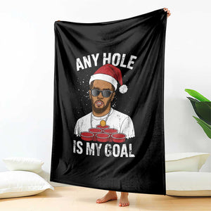 Funny Christmas Diddy Throw Blanket Any Hole is My Goal TS10 Print Your Wear