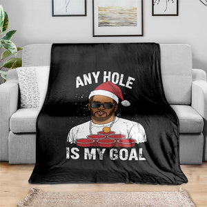 Funny Christmas Diddy Throw Blanket Any Hole is My Goal TS10 Print Your Wear