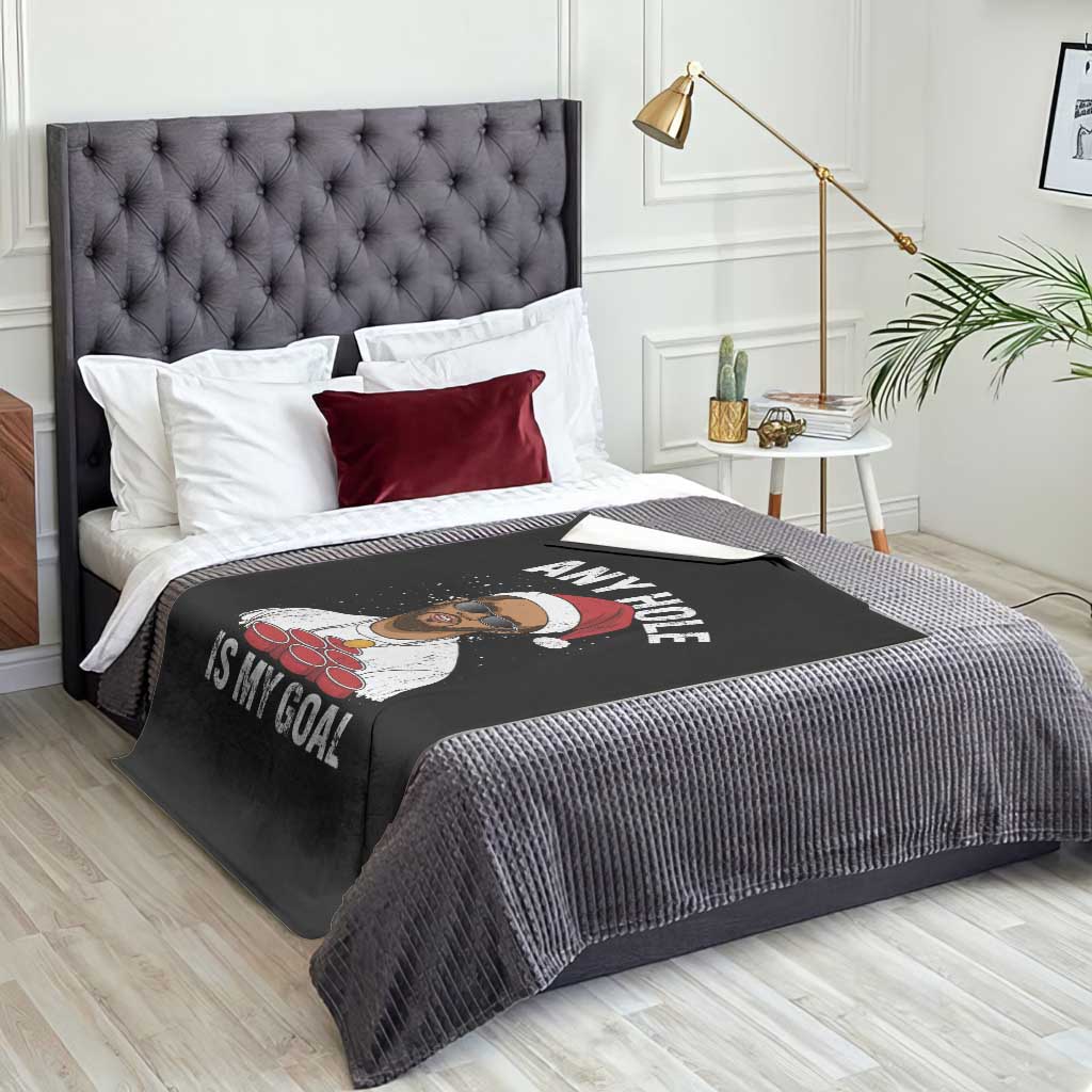 Funny Christmas Diddy Throw Blanket Any Hole is My Goal TS10 Print Your Wear