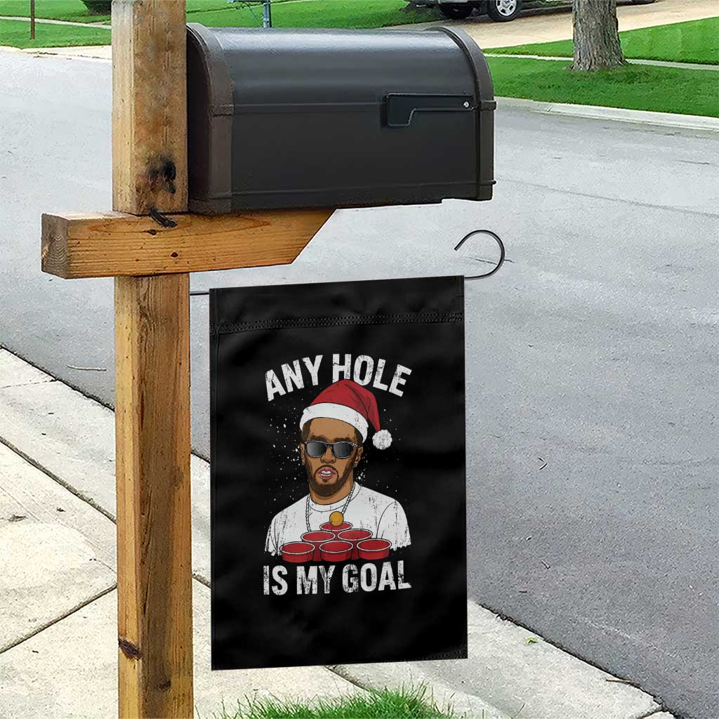 Funny Christmas Diddy Garden Flag Any Hole is My Goal TS10 Print Your Wear