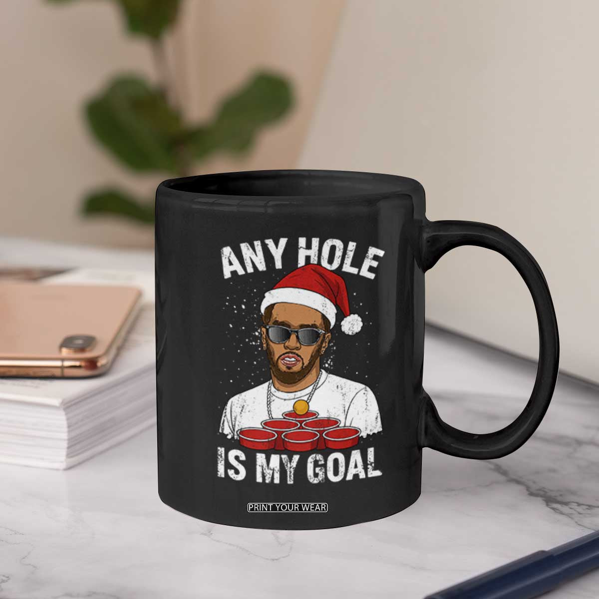 Funny Christmas Diddy Coffee Mug Any Hole is My Goal TS10 Print Your Wear