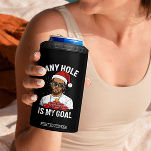 Funny Christmas Diddy 4 in 1 Can Cooler Tumbler Any Hole is My Goal TS10 Print Your Wear