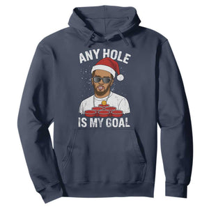 Funny Christmas Diddy Hoodie Any Hole is My Goal TS10 Navy Print Your Wear