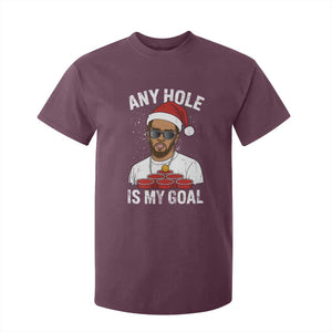 Funny Christmas Diddy T Shirt For Kid Any Hole is My Goal TS10 Maroon Print Your Wear