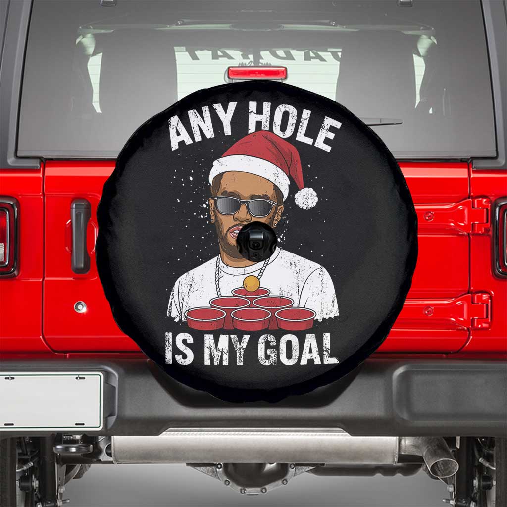 Funny Christmas Diddy Spare Tire Cover Any Hole is My Goal TS10 Black Print Your Wear