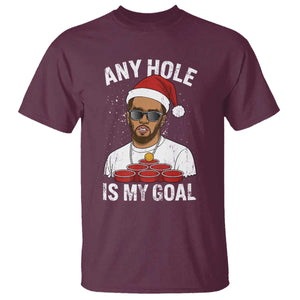 Funny Christmas Diddy T Shirt Any Hole is My Goal TS10 Maroon Print Your Wear