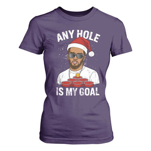 Funny Christmas Diddy T Shirt For Women Any Hole is My Goal TS10 Purple Print Your Wear