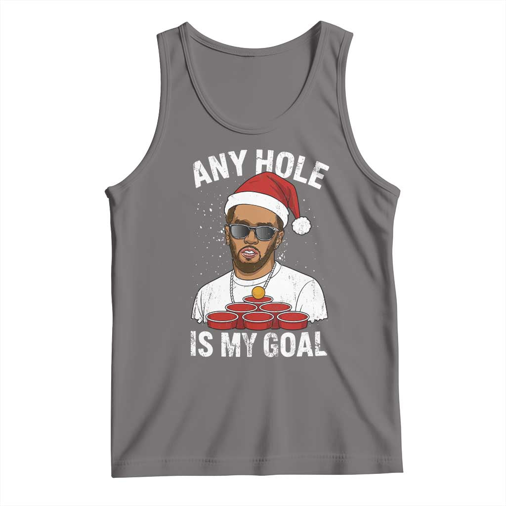 Funny Christmas Diddy Tank Top Any Hole is My Goal TS10 Deep Heather Print Your Wear