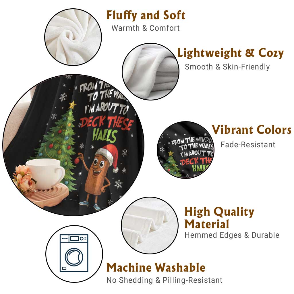 Funny Christmas Italian Brainrot Throw Blanket Funny Memes From The Windows to the Walls I'm About To TS10 Print Your Wear