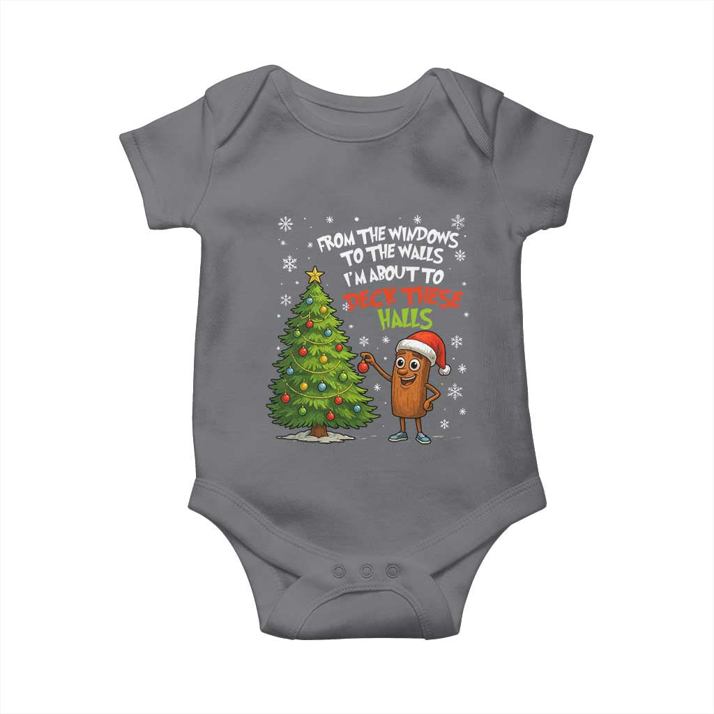 Funny Christmas Italian Brainrot Baby Onesie Funny Memes From The Windows to the Walls I'm About To TS10 Charcoal Print Your Wear