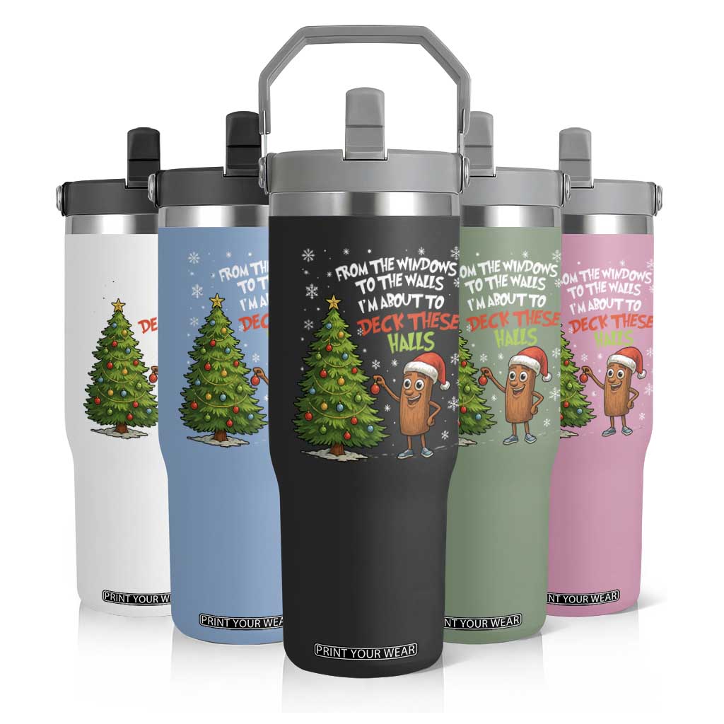 Funny Christmas Italian Brainrot Flip Straw Tumbler Funny Memes From The Windows to the Walls I'm About To TS10 Print Your Wear