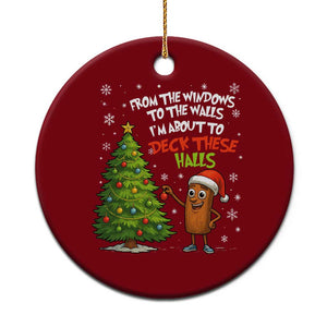 Funny Xmas Italian Brainrot Ceramic Ornament Funny Memes From The Windows to the Walls I'm About To TS10 1pc Red Print Your Wear
