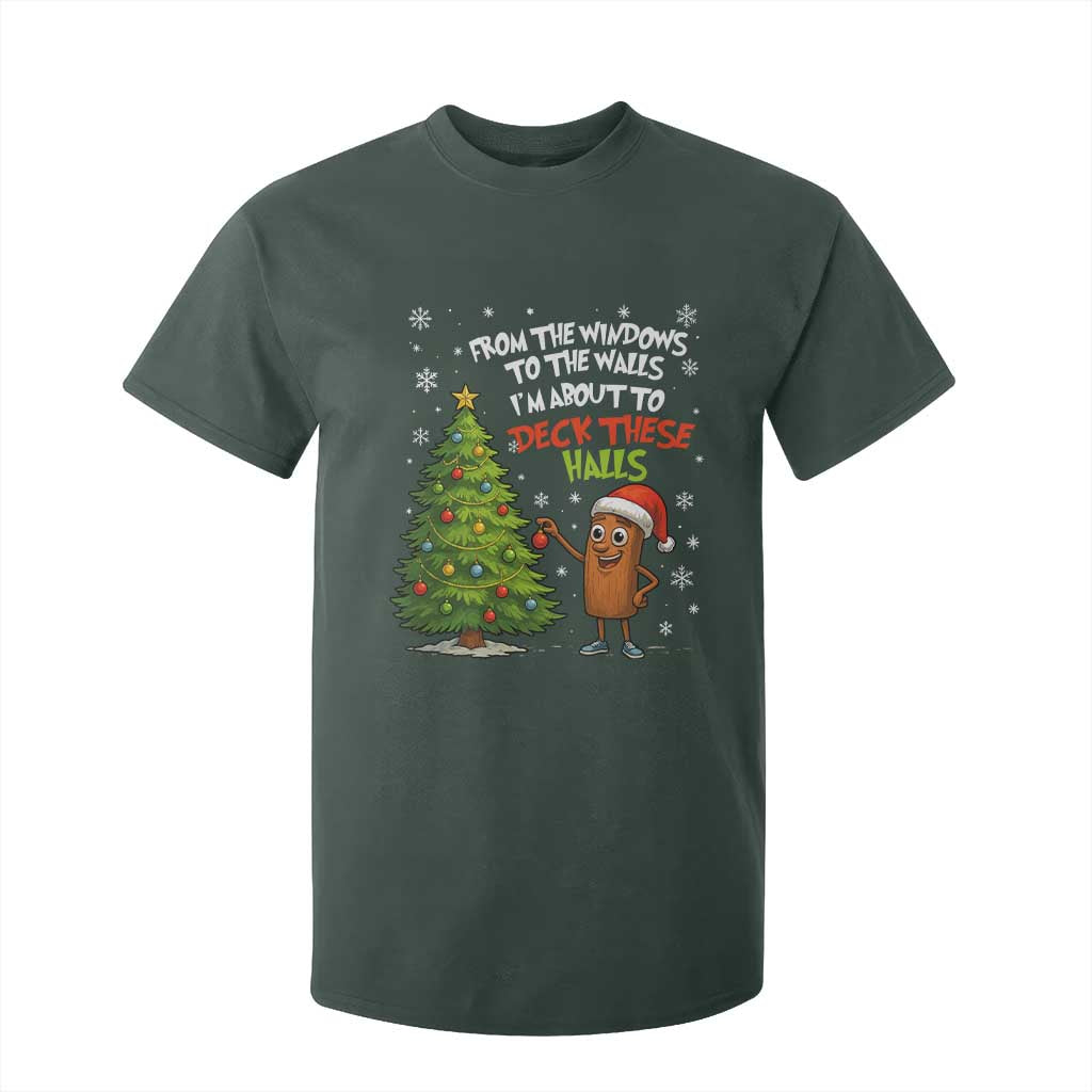 Funny Christmas Italian Brainrot T Shirt For Kid Funny Memes From The Windows to the Walls I'm About To TS10 Dark Forest Green Print Your Wear