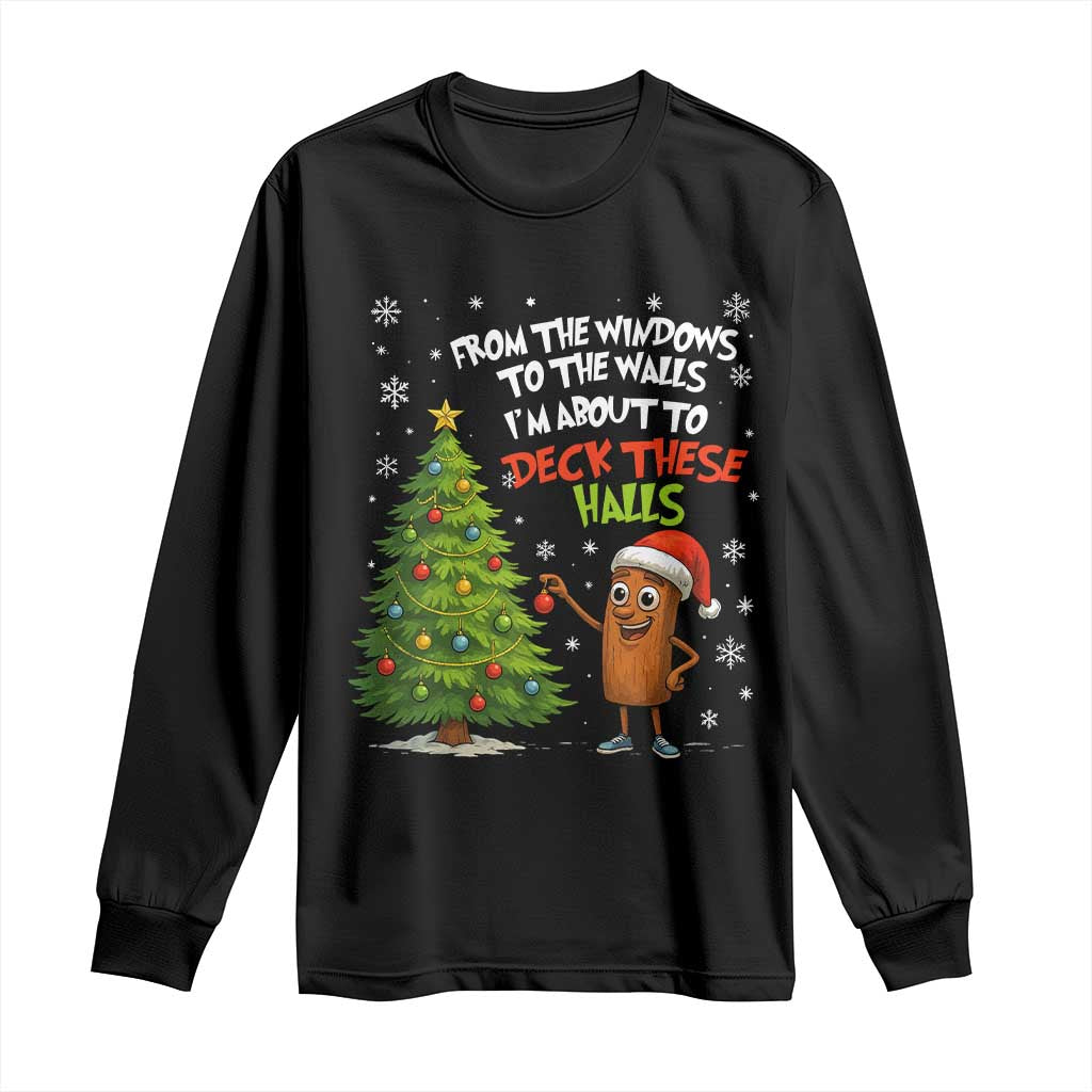 Funny Christmas Italian Brainrot Long Sleeve Shirt Funny Memes From The Windows to the Walls I'm About To TS10 Black Print Your Wear