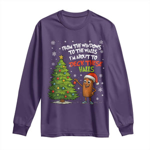 Funny Christmas Italian Brainrot Long Sleeve Shirt Funny Memes From The Windows to the Walls I'm About To TS10 Purple Print Your Wear