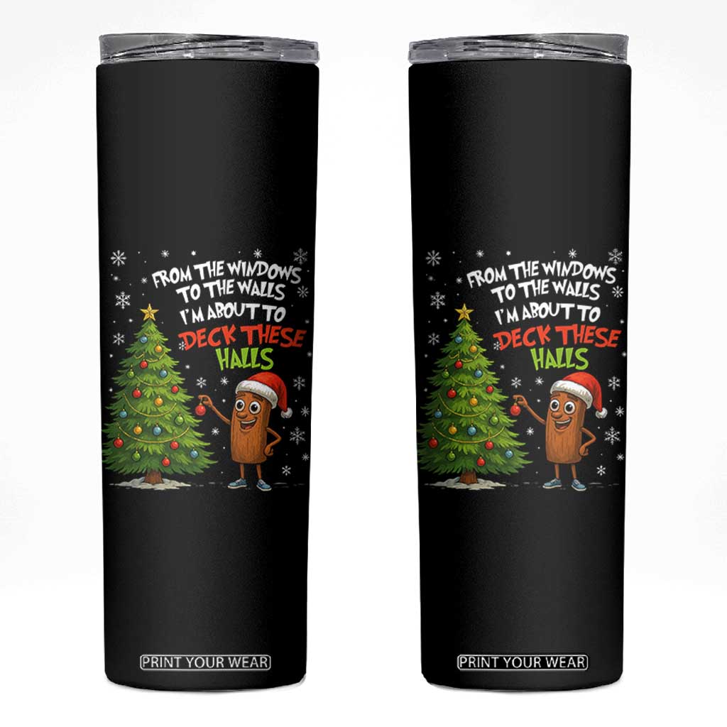 Funny Christmas Italian Brainrot Skinny Tumbler Funny Memes From The Windows to the Walls I'm About To TS10 Black Print Your Wear