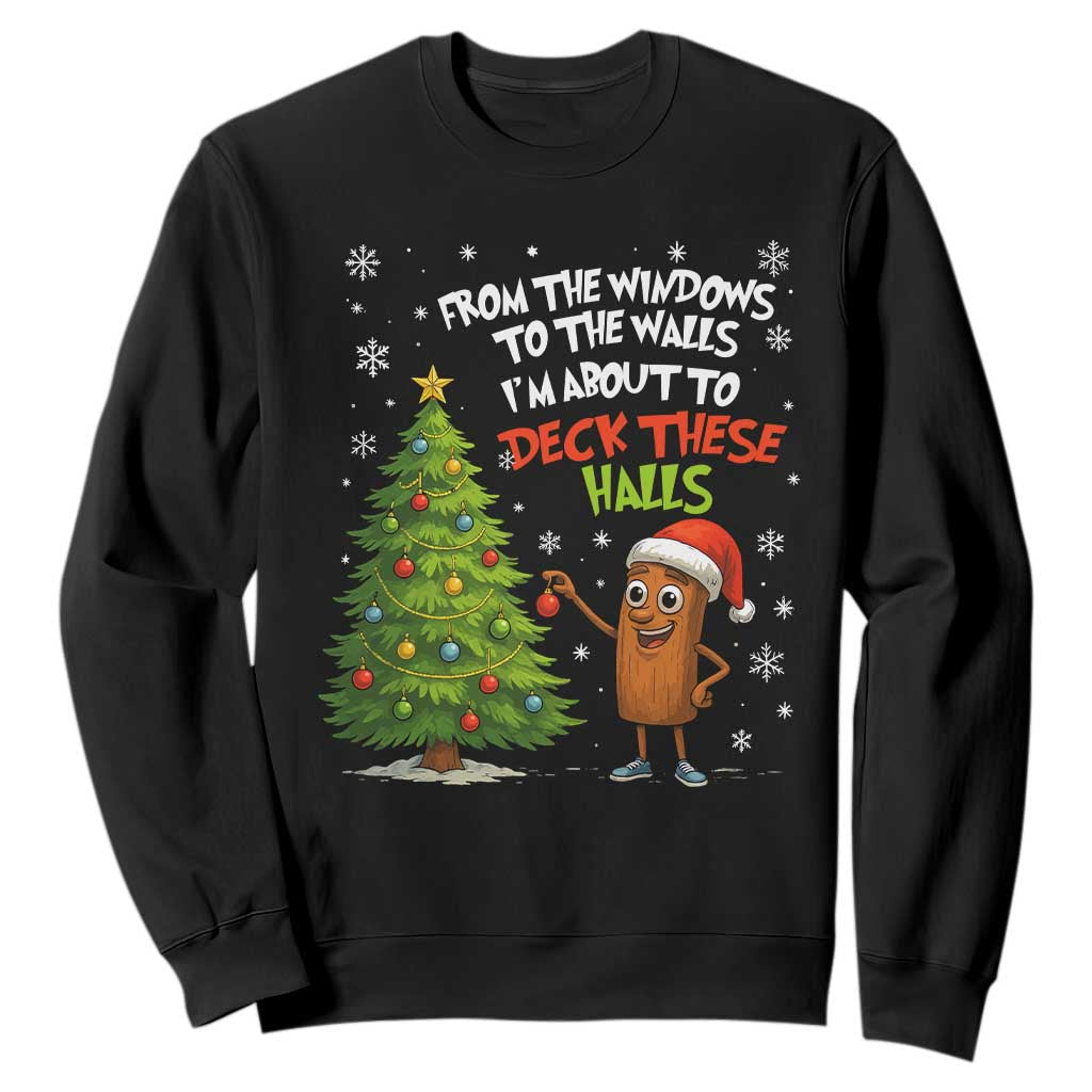 Funny Christmas Italian Brainrot Sweatshirt Funny Memes From The Windows to the Walls I'm About To TS10 Black Print Your Wear