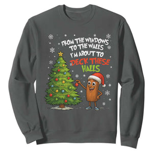 Funny Christmas Italian Brainrot Sweatshirt Funny Memes From The Windows to the Walls I'm About To TS10 Dark Heather Print Your Wear