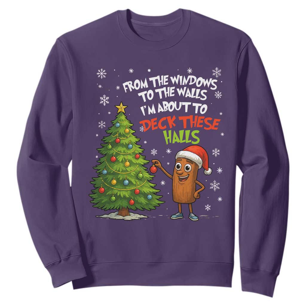 Funny Christmas Italian Brainrot Sweatshirt Funny Memes From The Windows to the Walls I'm About To TS10 Purple Print Your Wear