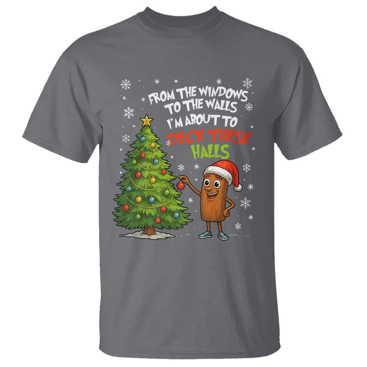 Funny Christmas Italian Brainrot T Shirt Funny Memes From The Windows to the Walls I'm About To TS10 Charcoal Print Your Wear