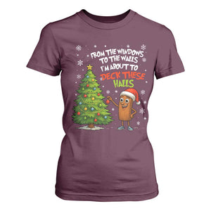 Funny Christmas Italian Brainrot T Shirt For Women Funny Memes From The Windows to the Walls I'm About To TS10 Maroon Print Your Wear