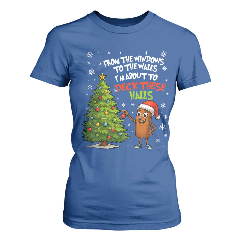 Funny Christmas Italian Brainrot T Shirt For Women Funny Memes From The Windows to the Walls I'm About To TS10 Royal Blue Print Your Wear