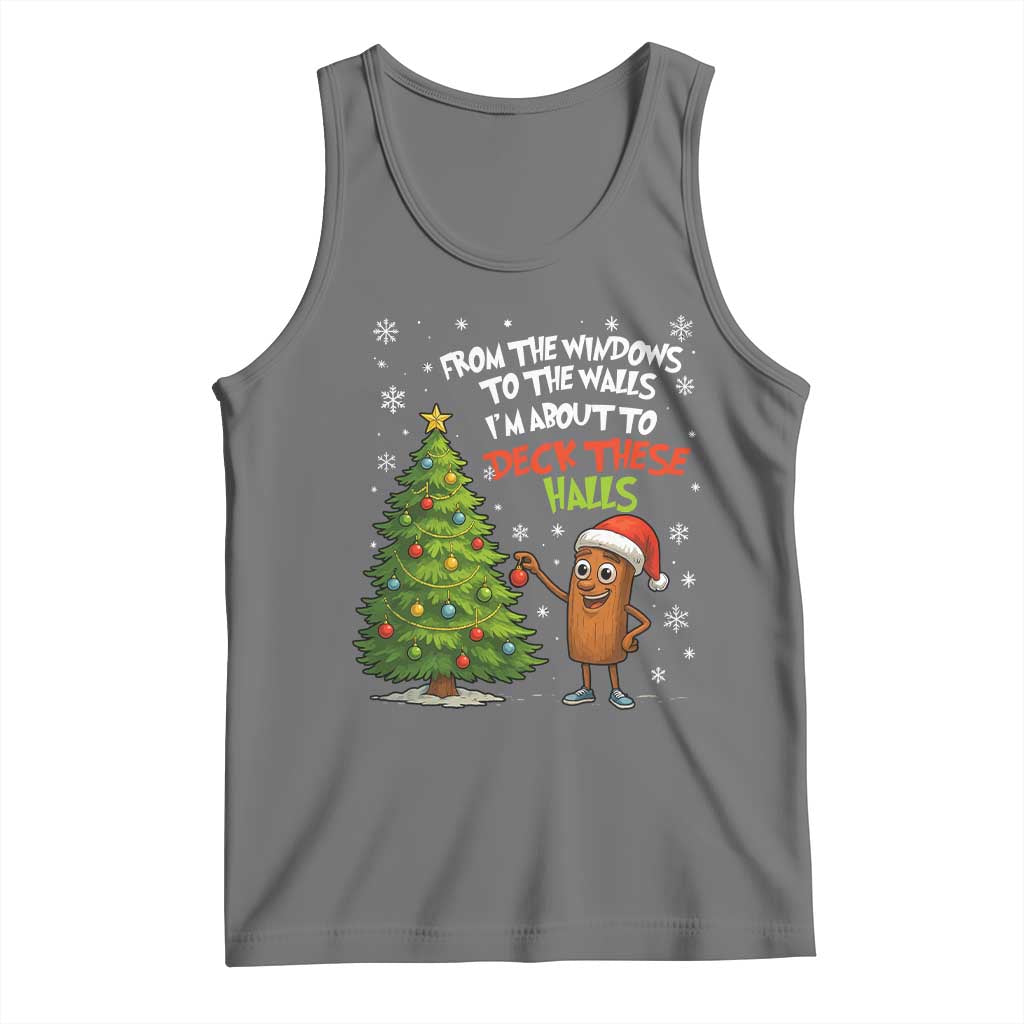 Funny Christmas Italian Brainrot Tank Top Funny Memes From The Windows to the Walls I'm About To TS10 Black Heather Print Your Wear