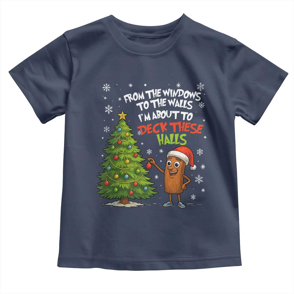 Funny Christmas Italian Brainrot Toddler T Shirt Funny Memes From The Windows to the Walls I'm About To TS10 Navy Print Your Wear