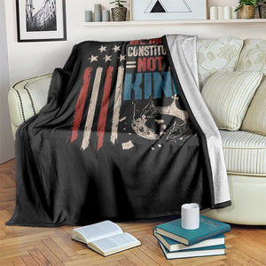No Kings Protest Throw Blanket We Have A Constitution Not A King American Flag - Print Your Wear