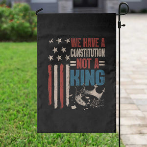 No Kings Protest Garden Flag We Have A Constitution Not A King American Flag - Print Your Wear