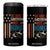 No Kings Protest 4 in 1 Can Cooler Tumbler We Have A Constitution Not A King American Flag - Print Your Wear