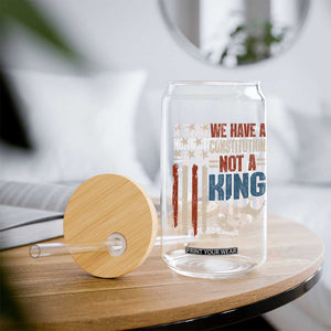 No Kings Protest Glass Can We Have A Constitution Not A King American Flag - Print Your Wear
