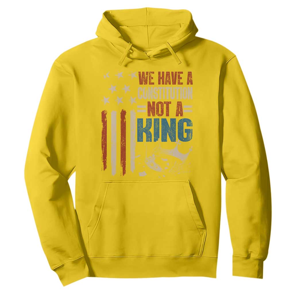 No Kings Protest Hoodie We Have A Constitution Not A King American Flag TS10 Daisy Print Your Wear